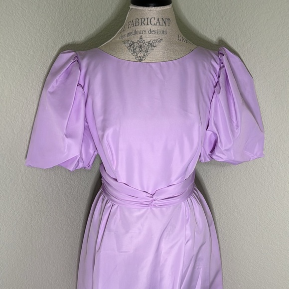 vintage lavender bridesmaid dresses Zapakasa Women Vintage Mauve Tulle A-Line Long Bridesmaid Dress Purple Off  the Shoulder Wedding Guest Dress with Sleeves
